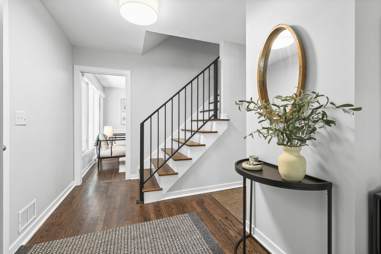 Entry foyer with staircase