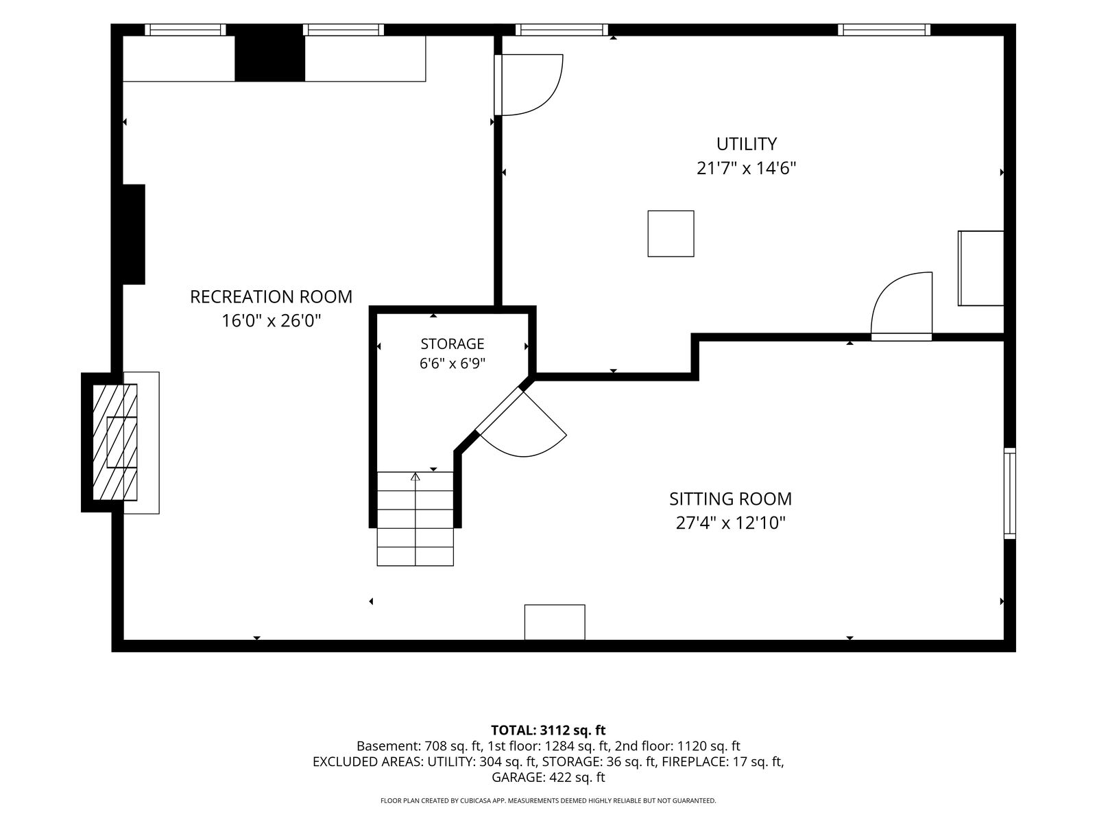 Basement floor plan diagram
