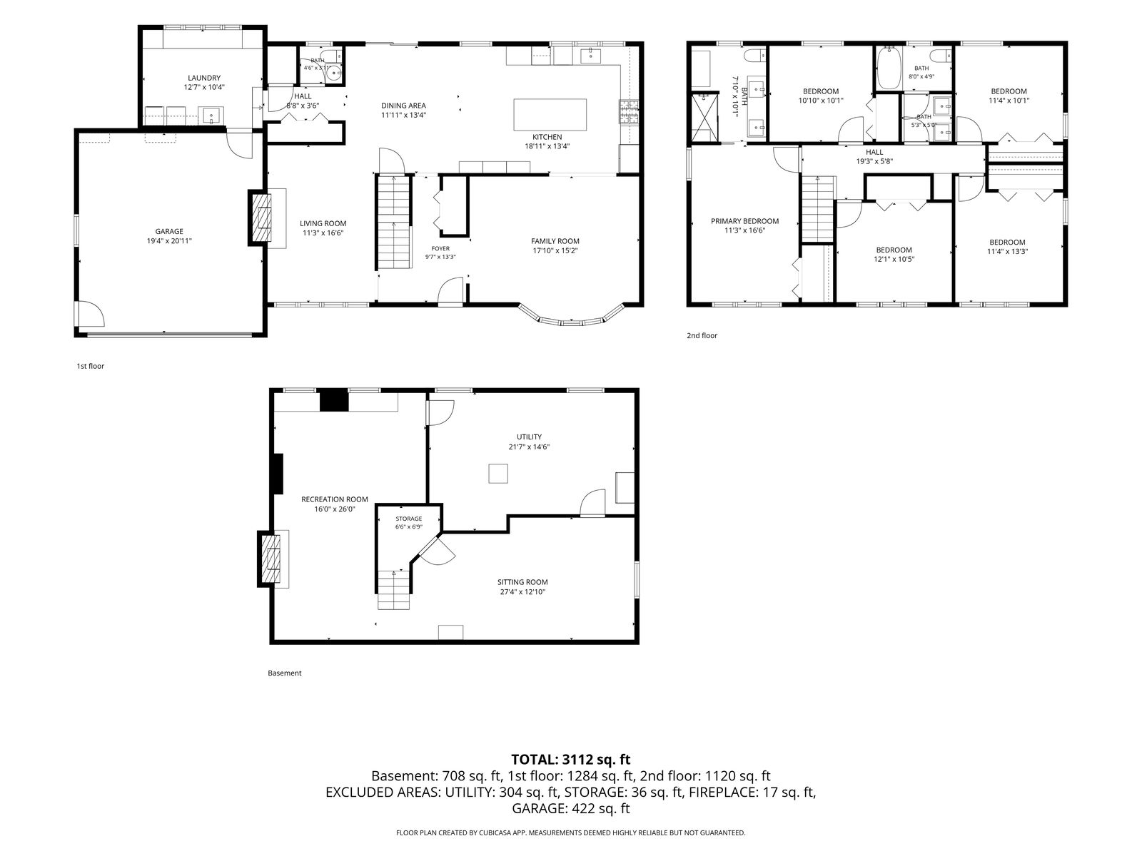 All floors combined floor plan diagram