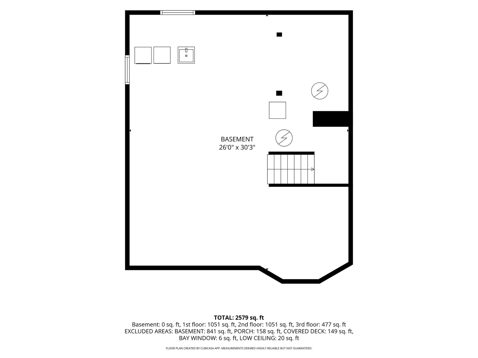 Basement floor plan diagram